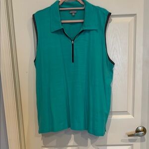 # T by Talbots Teal 3X sleeveless Athletic Top